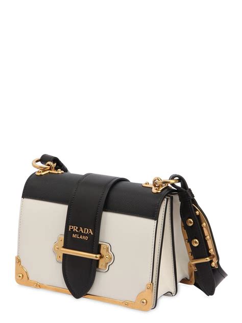 cahier bag prada white|Prada cahier shoulder bag black.